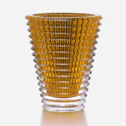 Vases|Baccarat Eye Oval Vase XL Amber