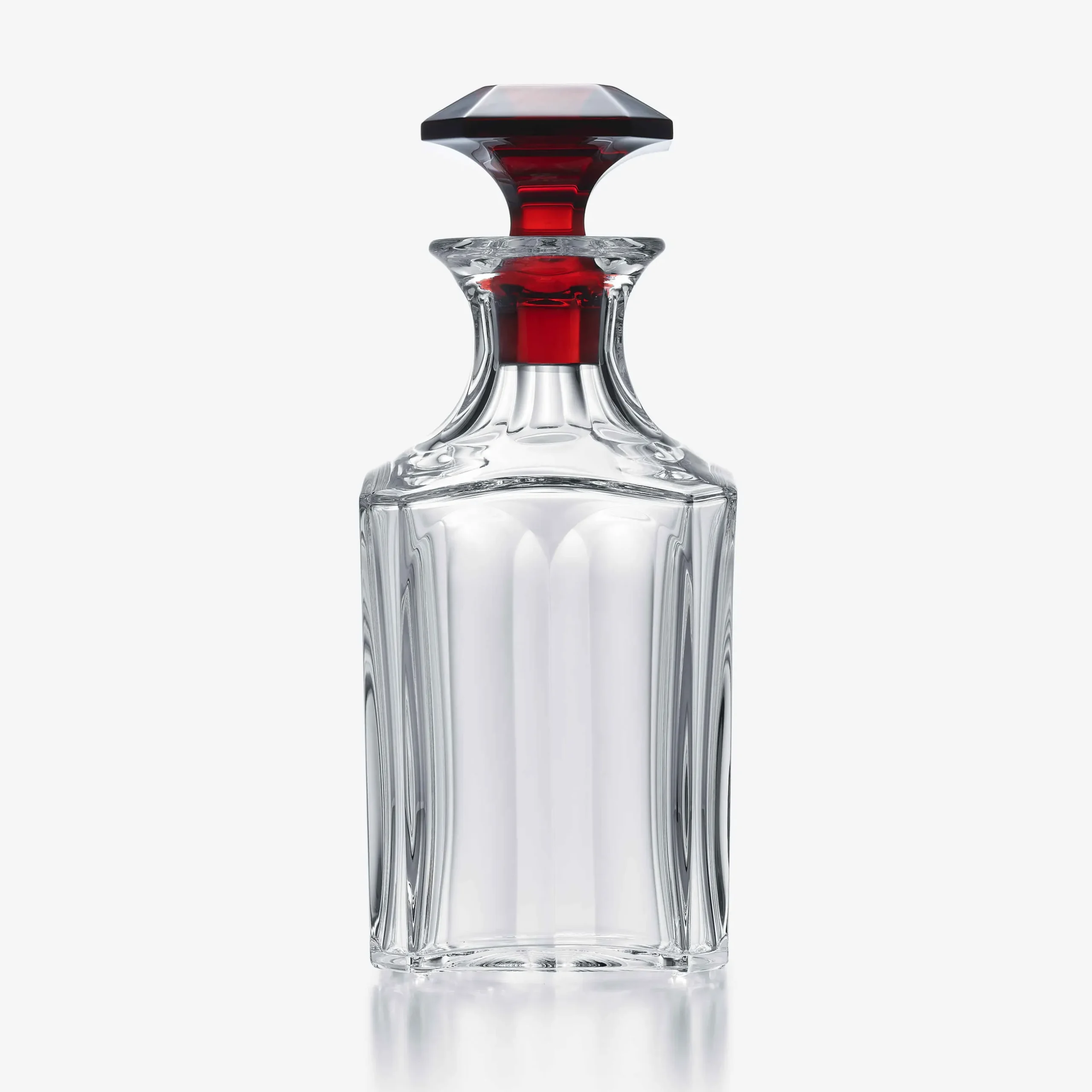 Decanters|Baccarat Harcourt 1841 Whiskey Decanter Clear & red
