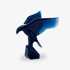 Animal & Prestige Sculptures|Baccarat Imperator Eagle Sculpture Midnight Blue