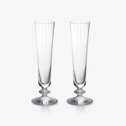 Wine, Champagne & Water Glasses|Champagne Flutes & Coupes|Baccarat Mille Nuits Flutes