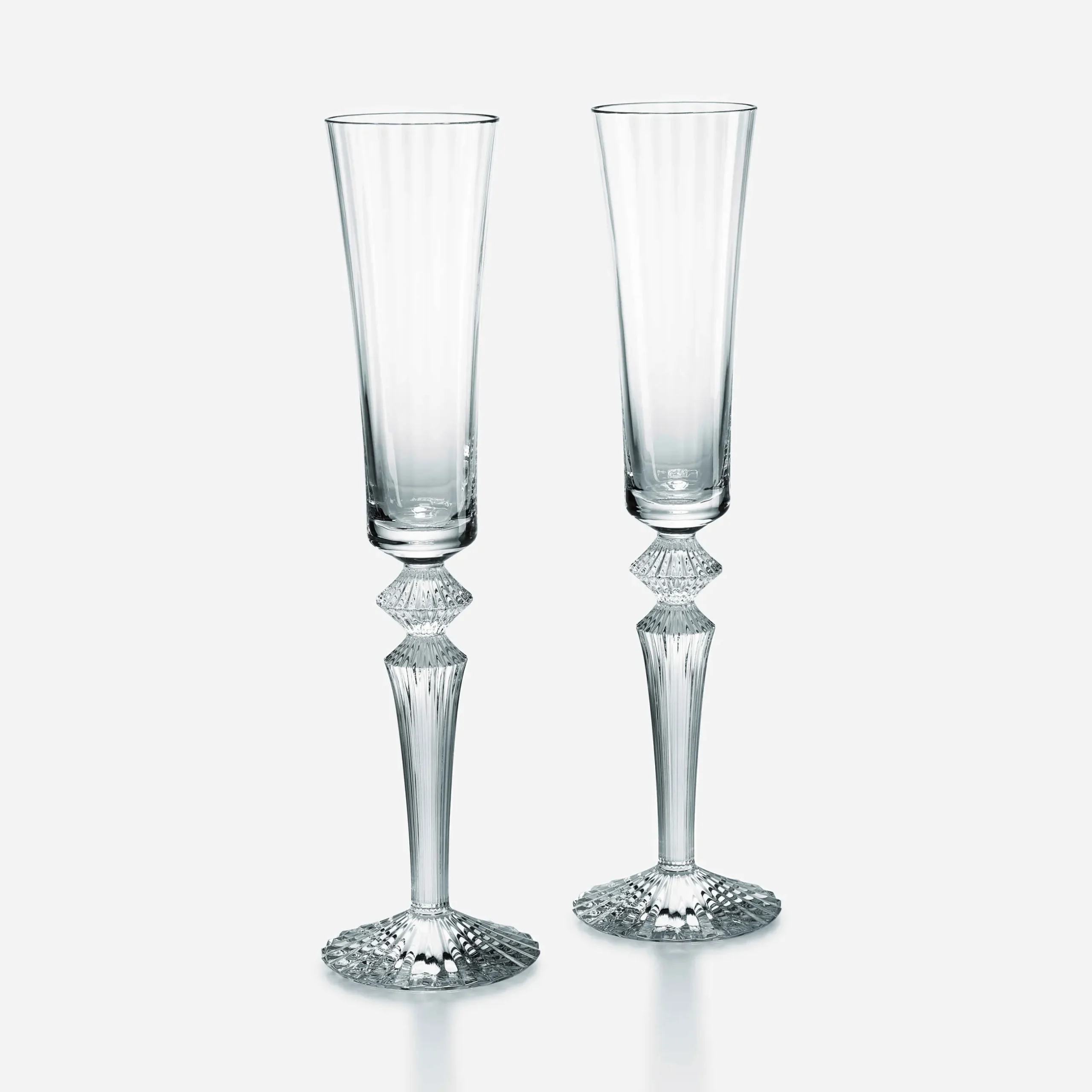 Wine, Champagne & Water Glasses|Baccarat Mille Nuits Flutissimo Flutes Clear