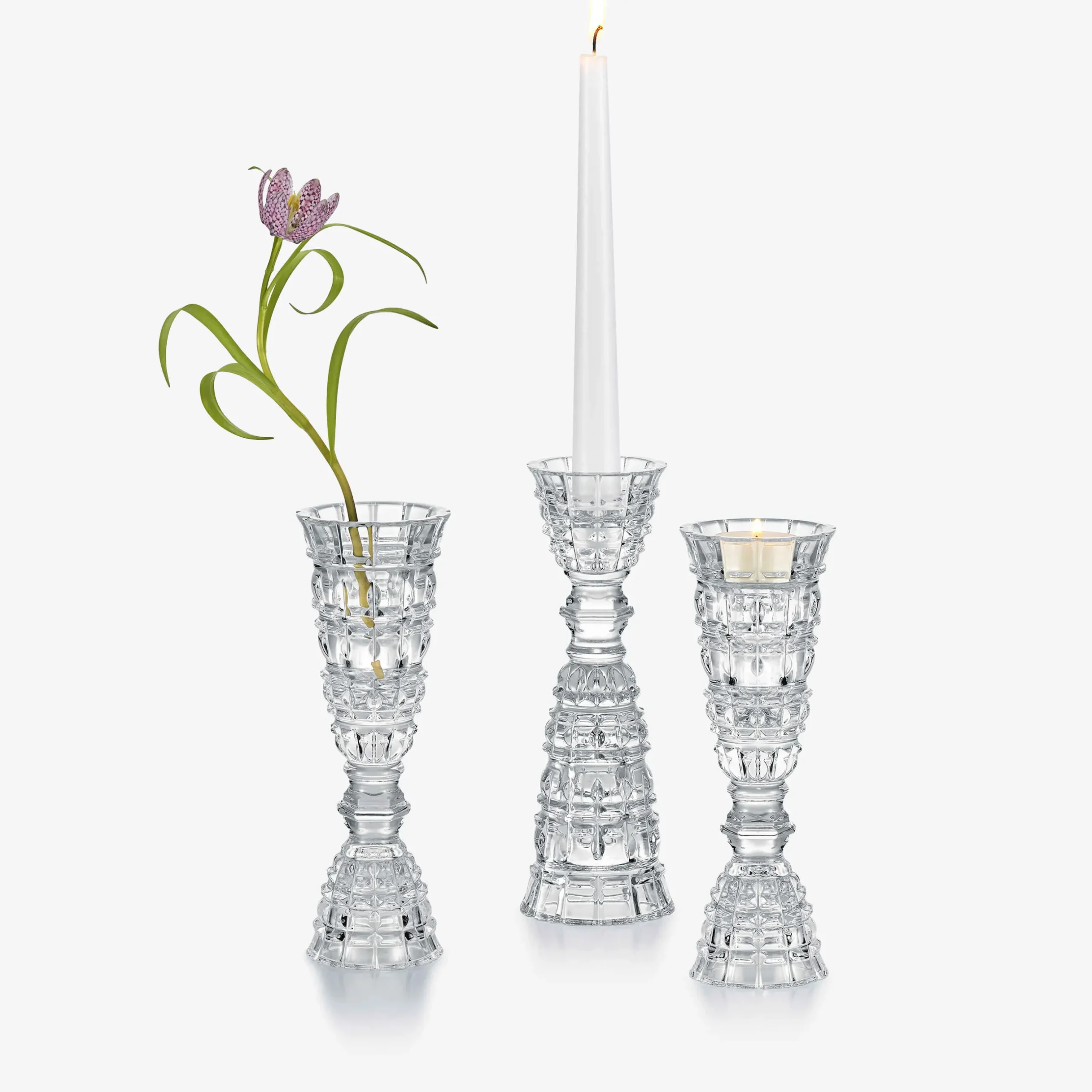 Votives & Candlesticks|Decorative Objects|Baccarat New Antique Mirage Dual Candlestick
