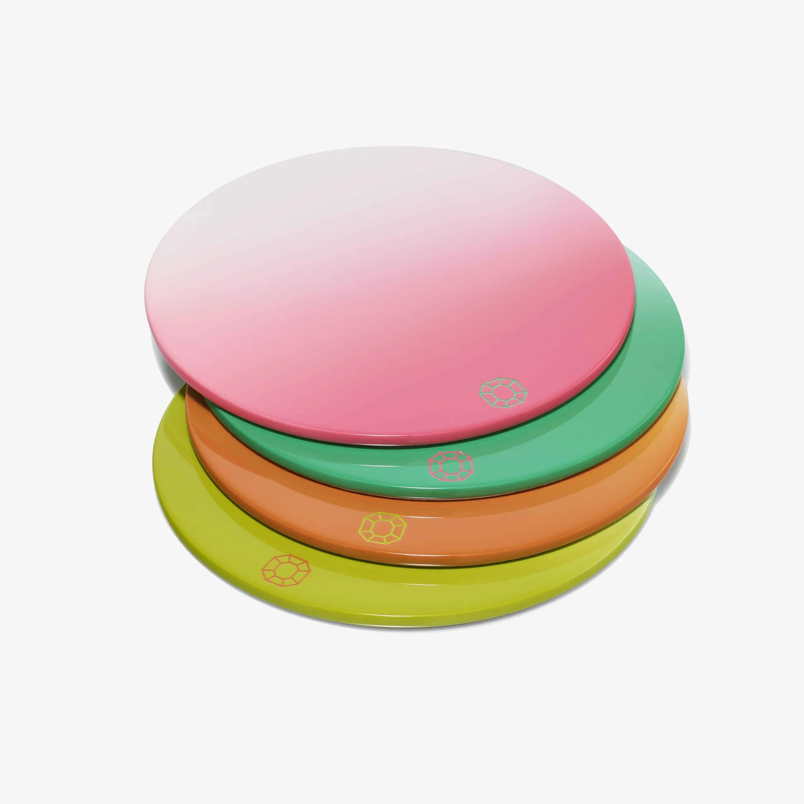 Desk Accessories|Trays & Coasters|Baccarat Octogone Colors Of Joy Intense Coasters X4