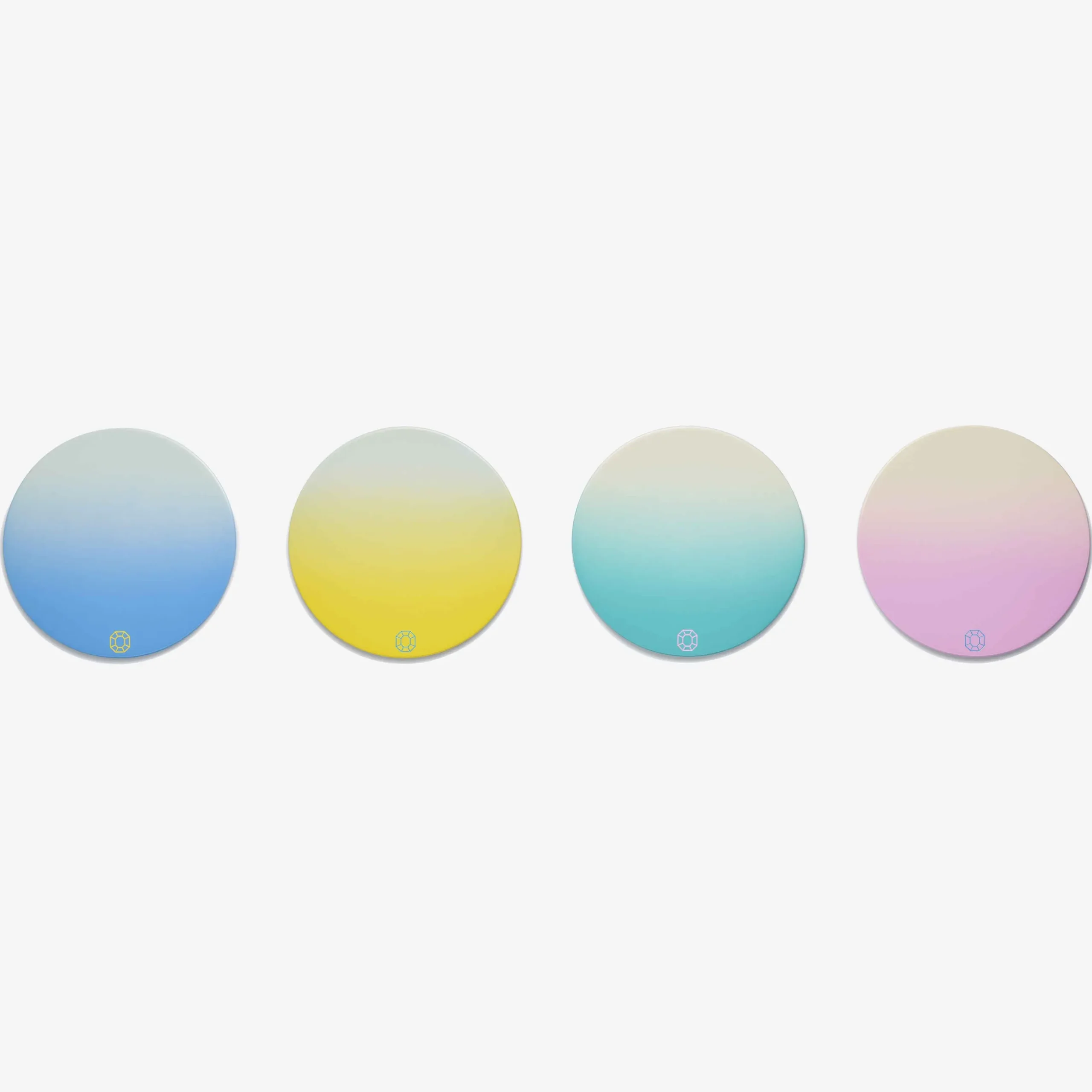 Desk Accessories|Trays & Coasters|Baccarat Octogone Colors of Joy Pastel Coasters X4
