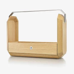 Bar Accessories|Baccarat Octogone Tantalus Natural Oak