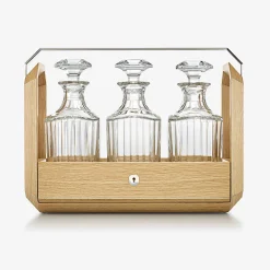 Bar Accessories|Baccarat Octogone Tantalus Natural Oak