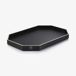 Trays & Coasters|Baccarat Octogone Tray L Black