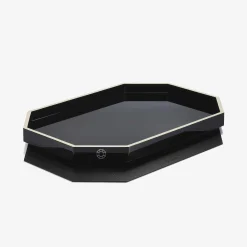 Trays & Coasters|Baccarat Octogone Tray L Black
