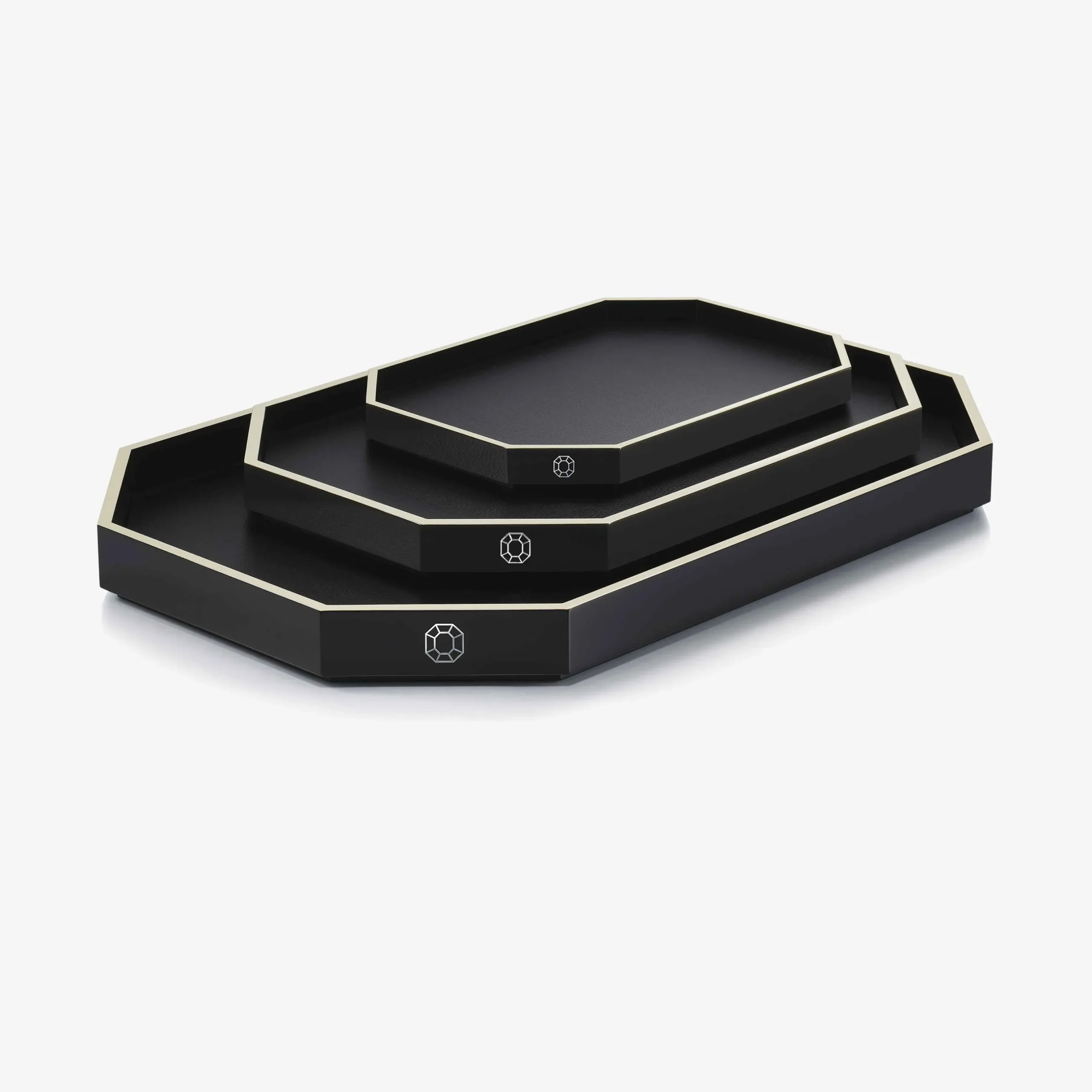 Trays & Coasters|Baccarat Octogone Tray L Black