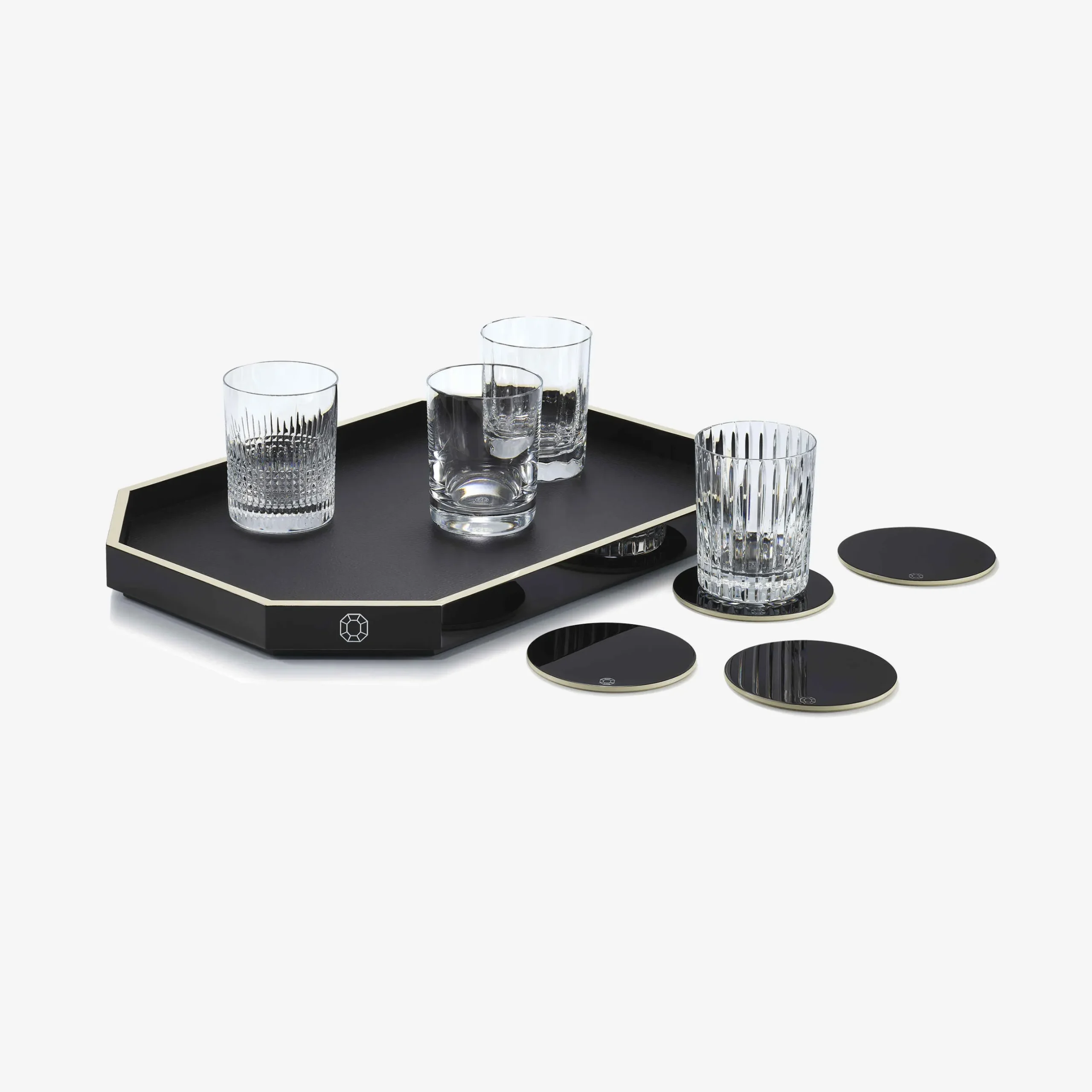 Trays & Coasters|Baccarat Octogone Tray M Black