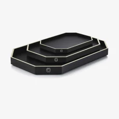 Trays & Coasters|Baccarat Octogone Tray S Black