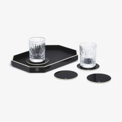 Trays & Coasters|Baccarat Octogone Tray S & Coaster X4 & Harmonie Tumblers | United States Red