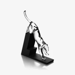 Animal & Prestige Sculptures|Baccarat Panther the Leap Sculpture Clear