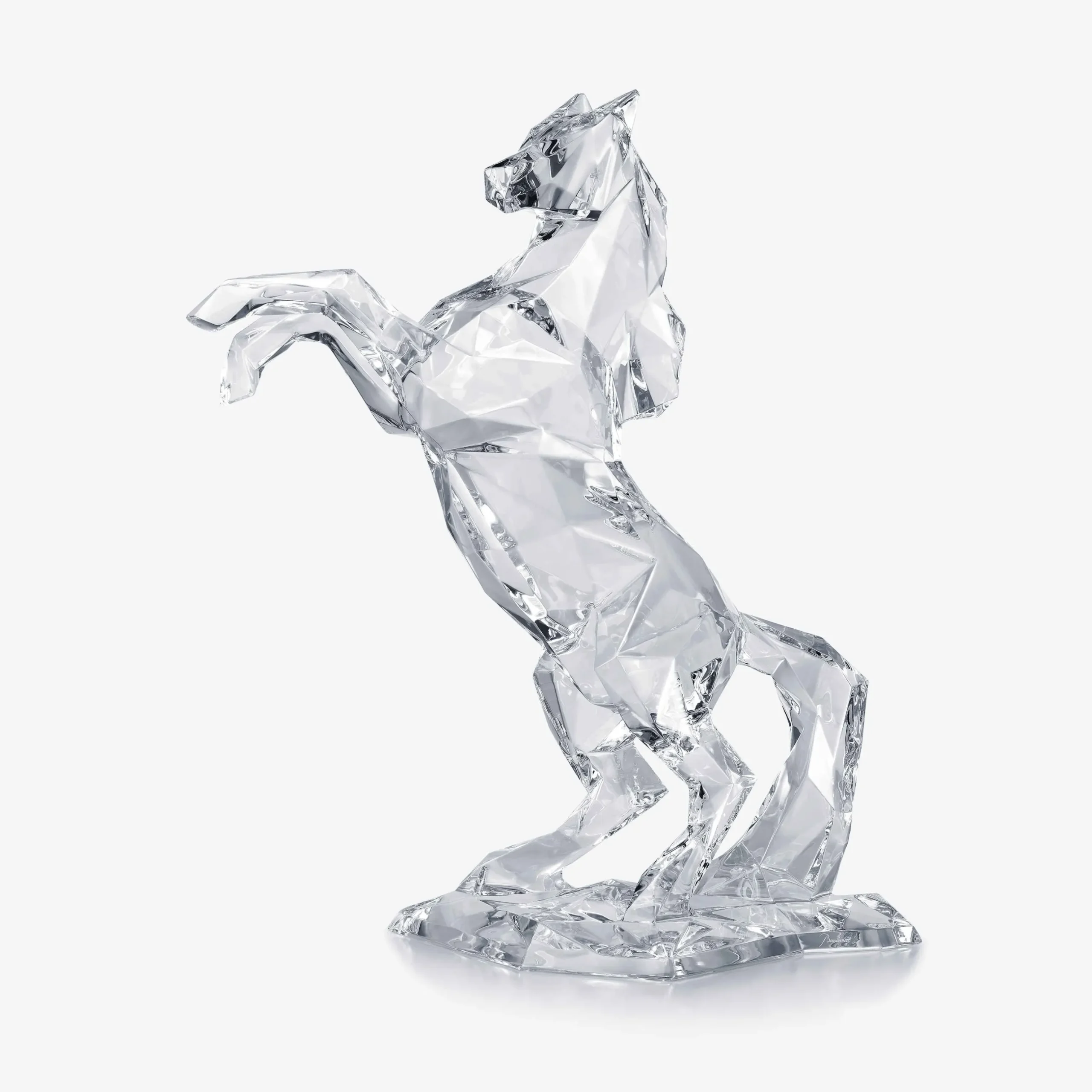 Animal & Prestige Sculptures|Baccarat Polygon Pegasus Horse Sculpture