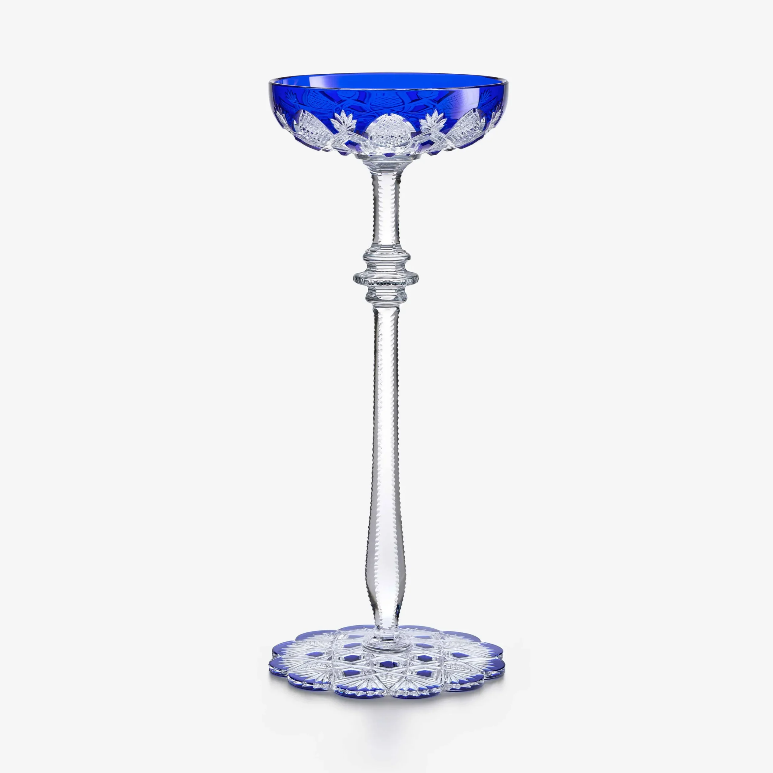 Wine, Champagne & Water Glasses|Champagne Flutes & Coupes|Baccarat Tsar Champagne Coupe Blue