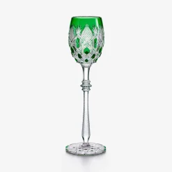 Wine, Champagne & Water Glasses|Baccarat Tsar Wine Glass Green