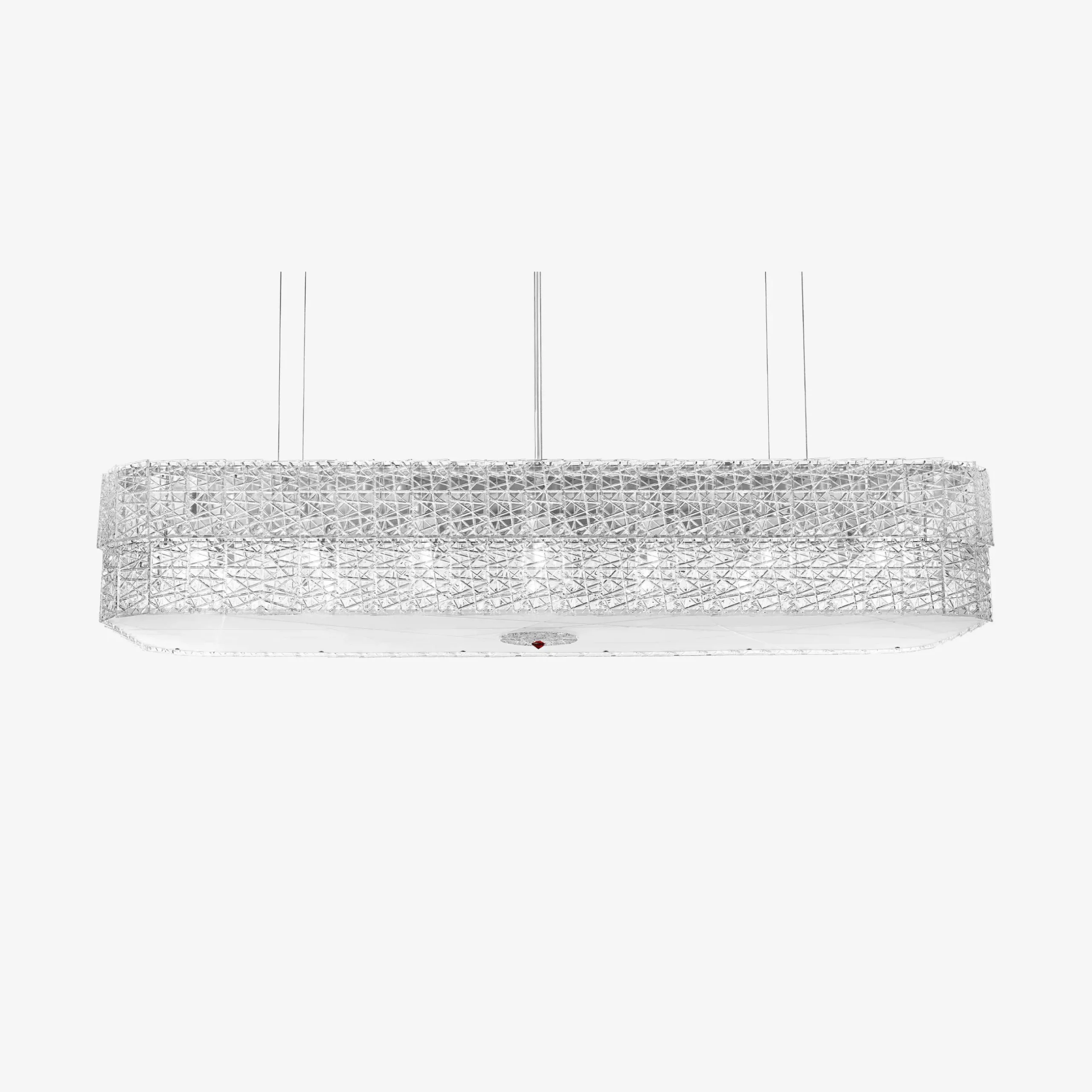 Chandeliers|Baccarat Tuile de Cristal Frozen Chandelier Rectangular M