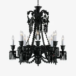 Chandeliers|Baccarat Zénith Chandelier Black (12L)