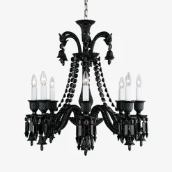 Chandeliers|Baccarat Zénith Chandelier Black (8L)