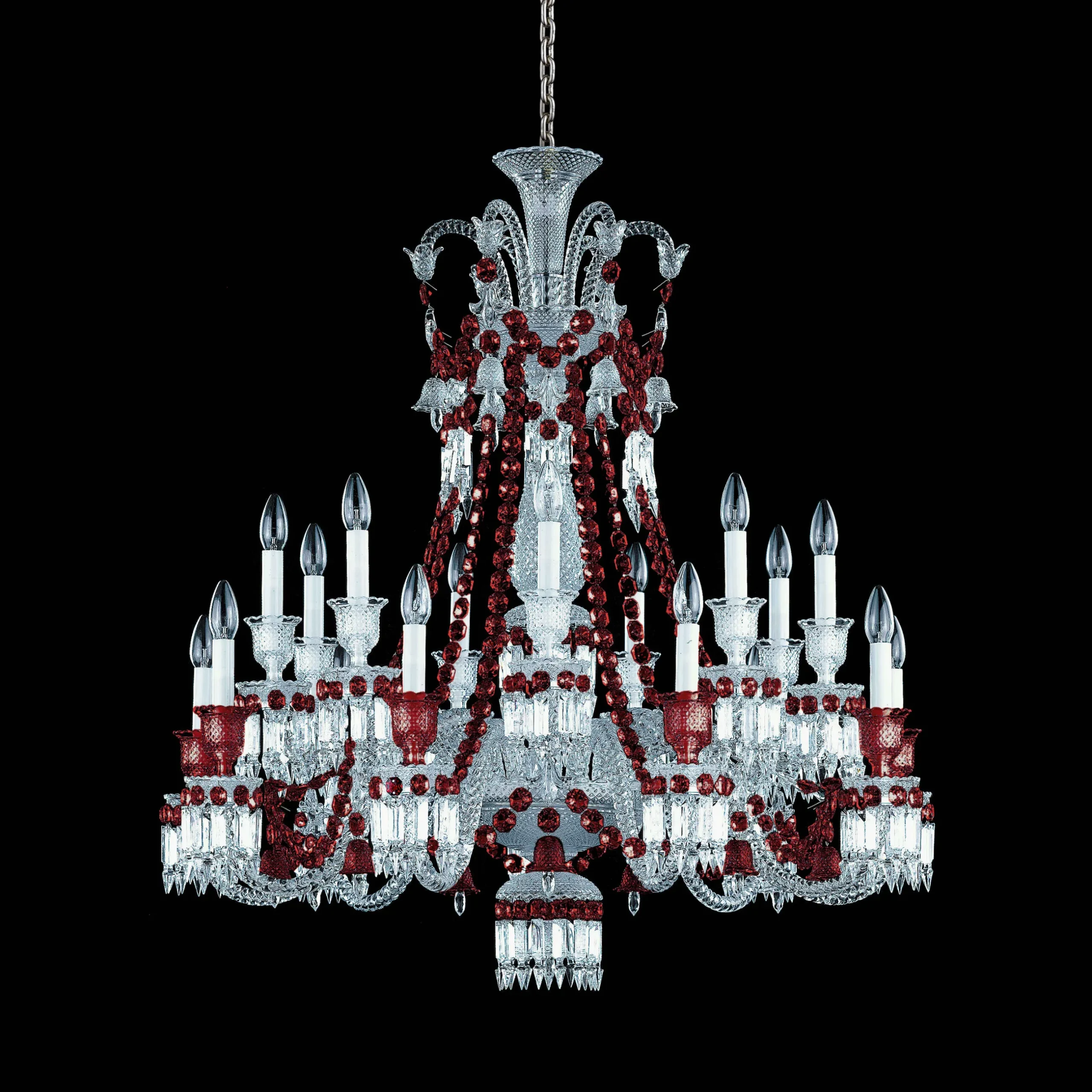 Chandeliers|Baccarat Zénith Chandelier Red (18L)